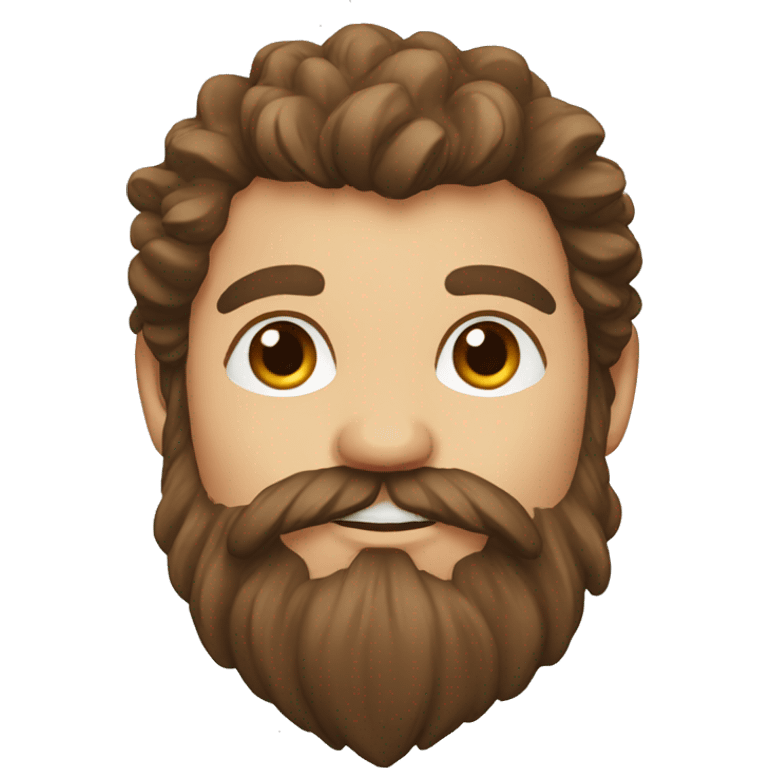 Dwarf with long brown hair and long brown beard emoji