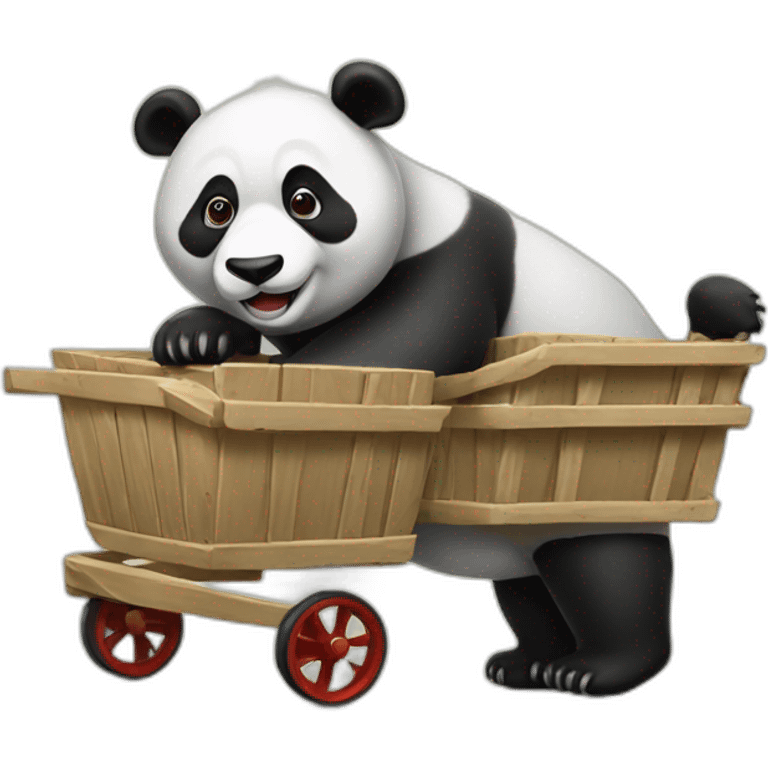 panda with cart emoji