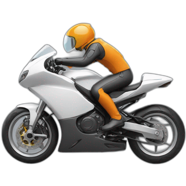 poisson sur moto emoji