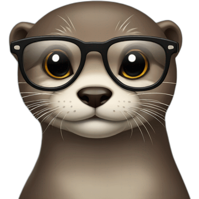 Otter wearing glasses emoji