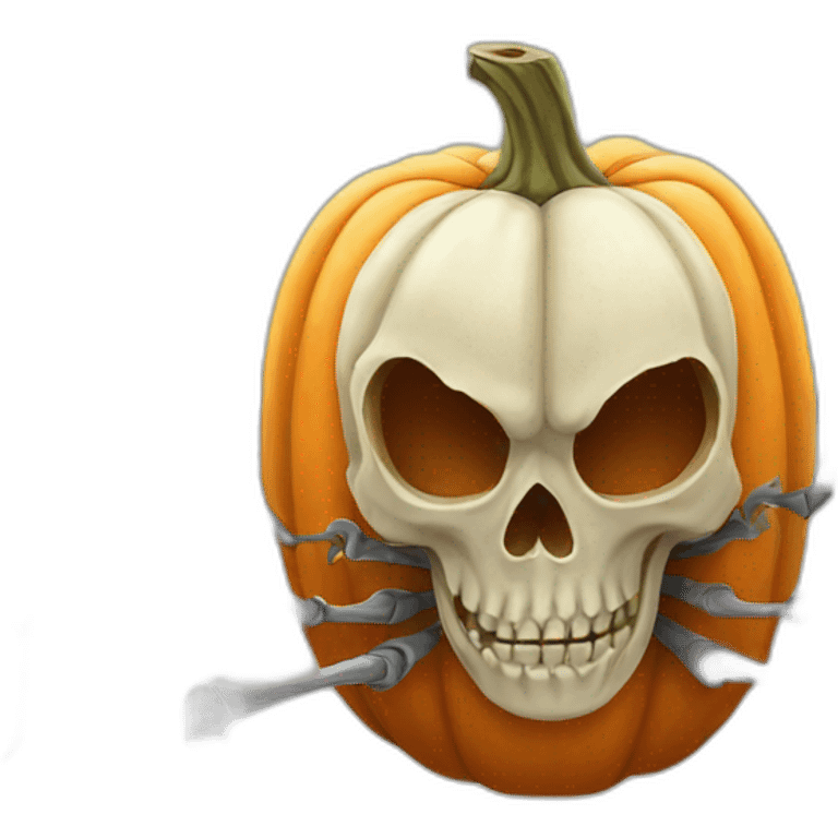 pumpkin skeleton spider emoji