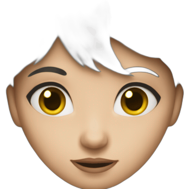 Une fille chauve emoji