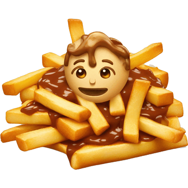 Poutine eating poutine emoji