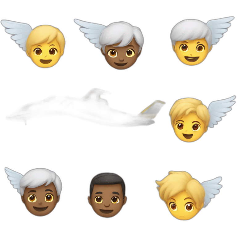 People flying emoji