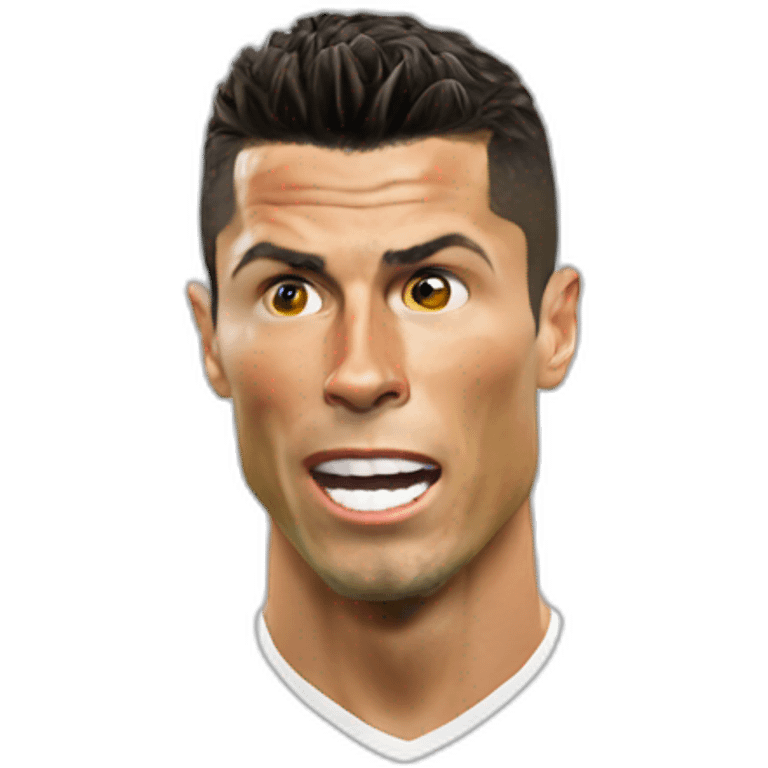 Cristiano Ronaldo head hungry emoji