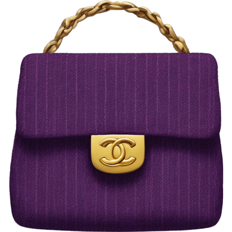 Purple tweed chanel bag emoji