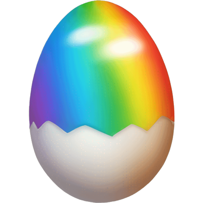 Rainbow egg emoji