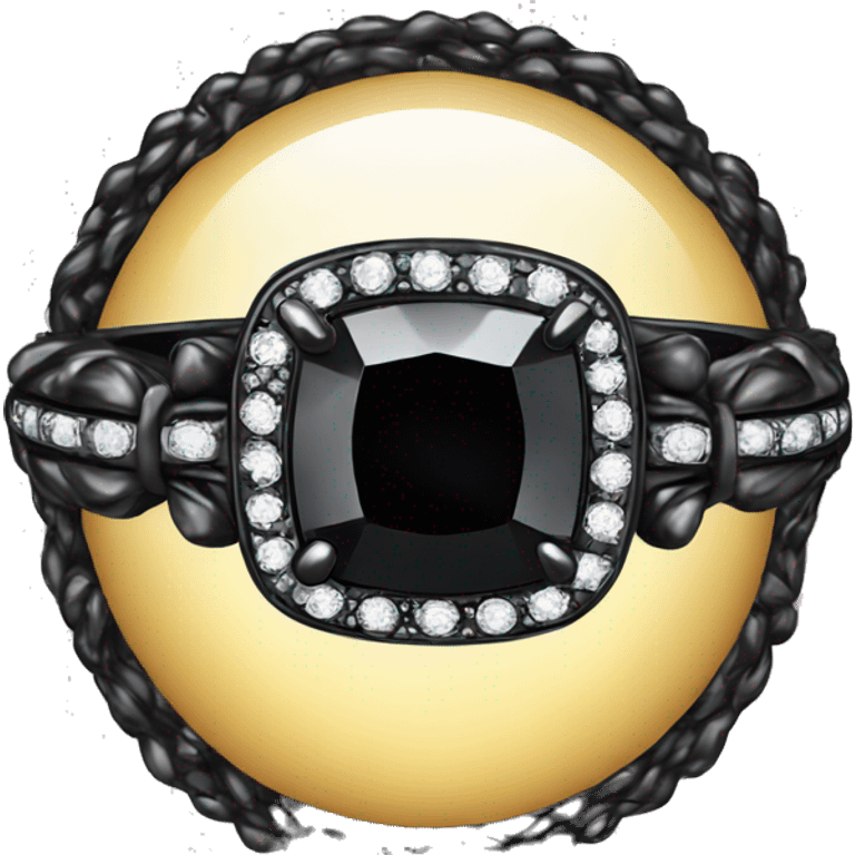 Black engagement ring emoji