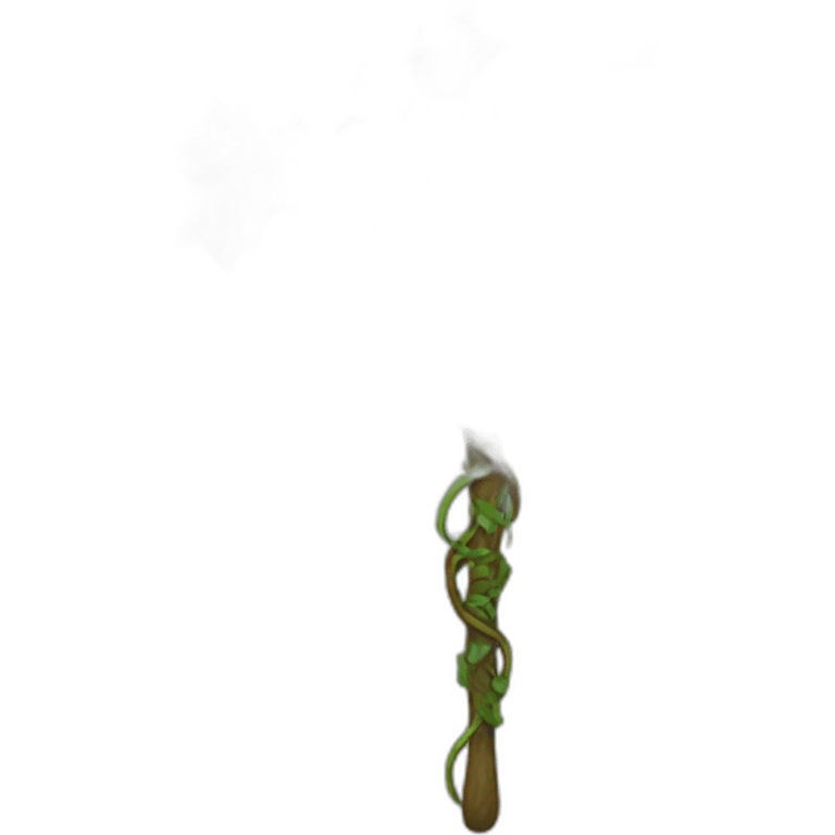 wand covered with vines emoji