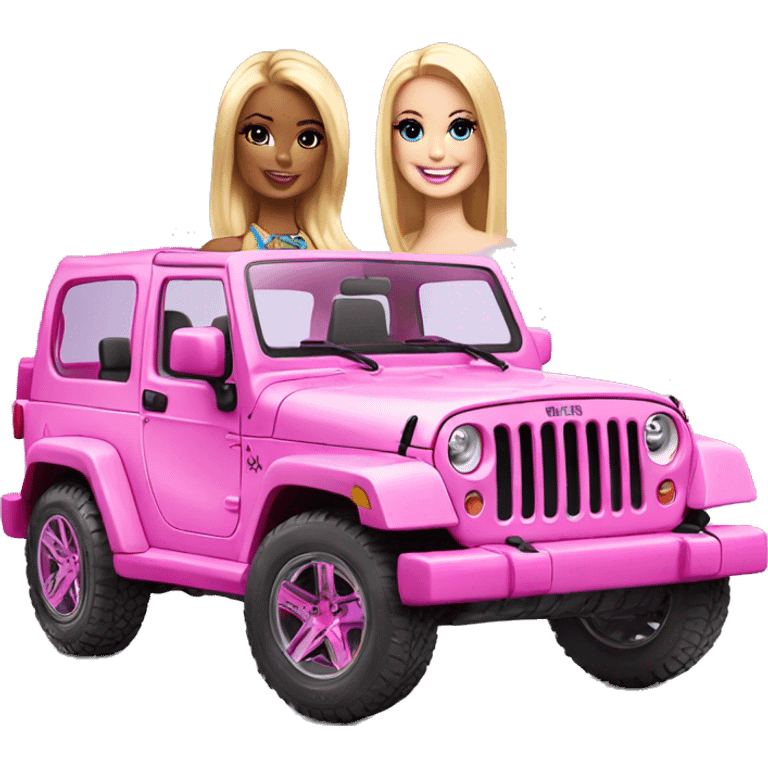  Barbie themed jeep  emoji