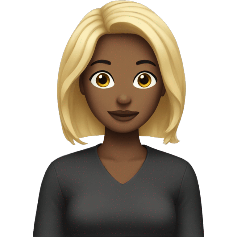 hush-cut hair girl emoji