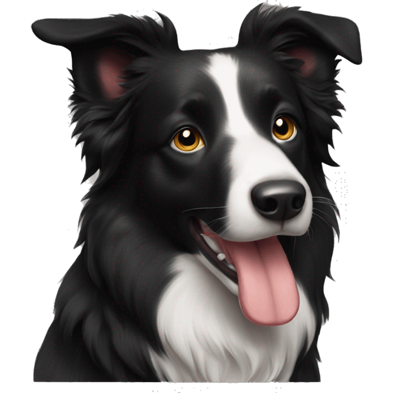 black border collie emoji