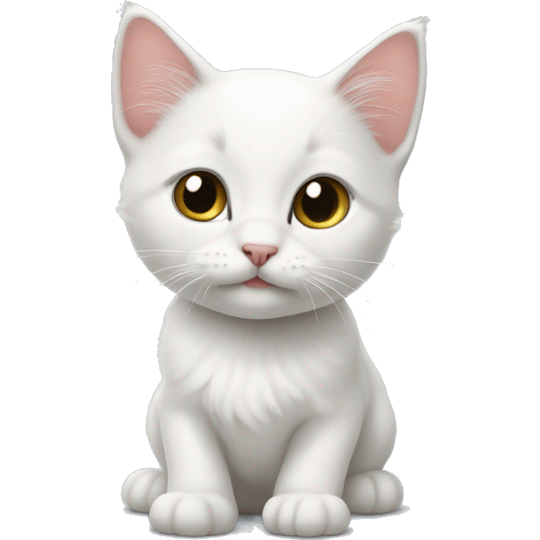 three white kitten emoji