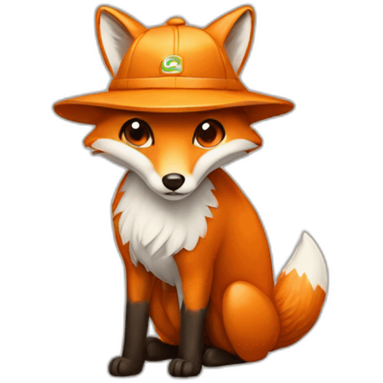 fox with a cap emoji