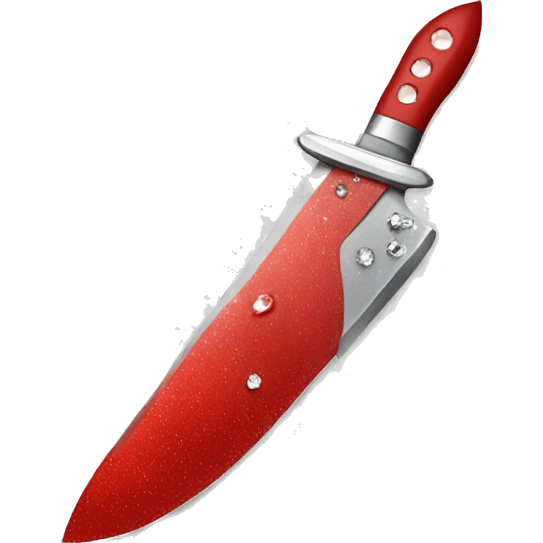 one red knife with rhinestones everywhere  emoji