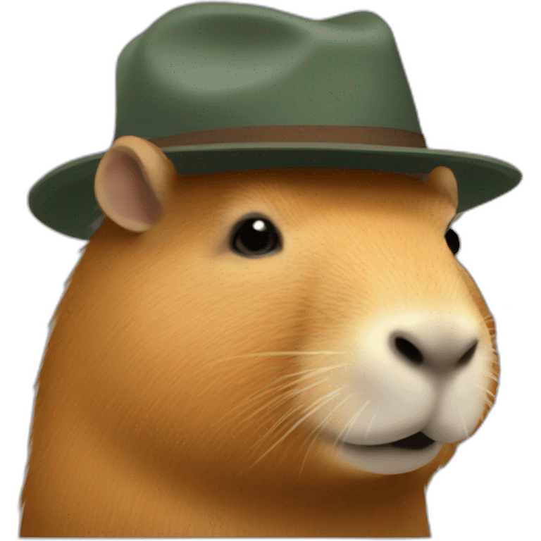 capybara hat side face emoji