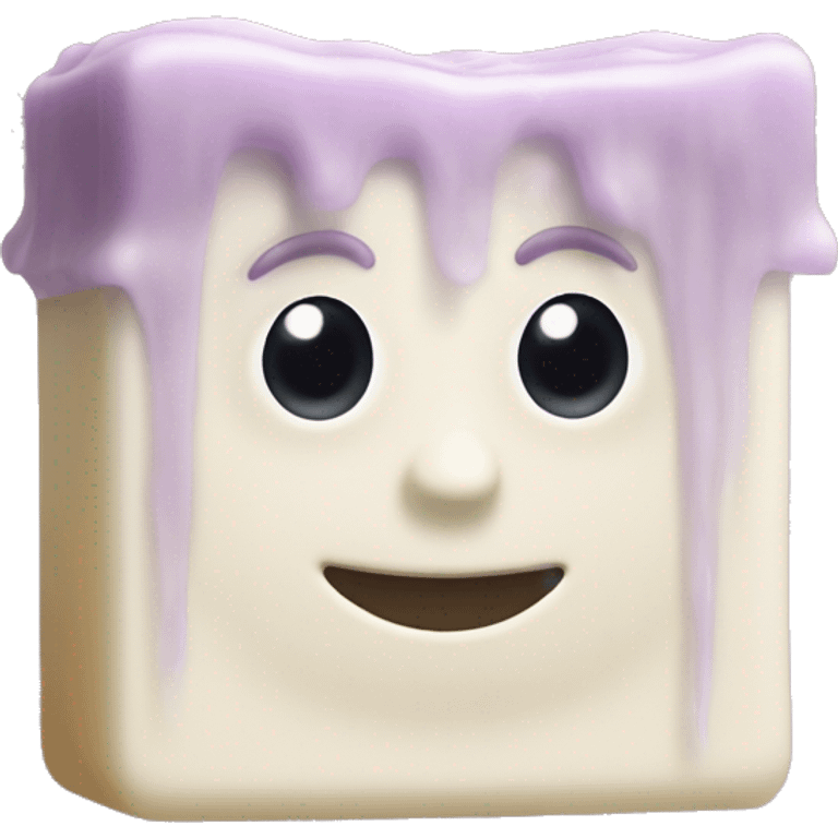 Anthropomorphic bar soap long eyelashes emoji