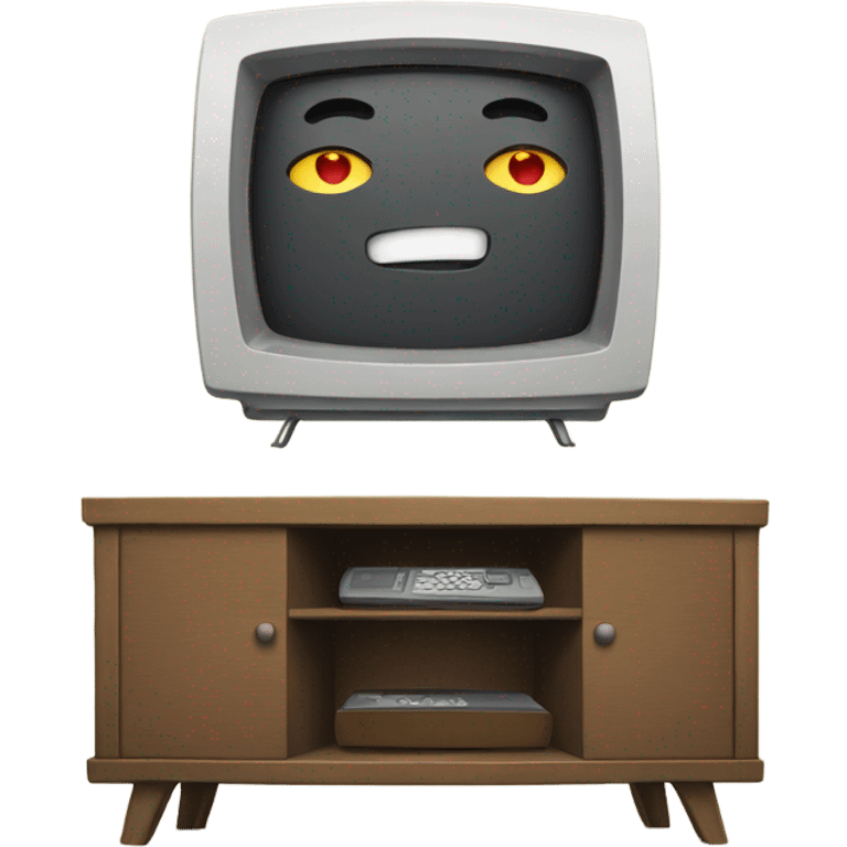 cartoon tv with a news m emoji