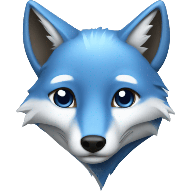 A blue fox  emoji