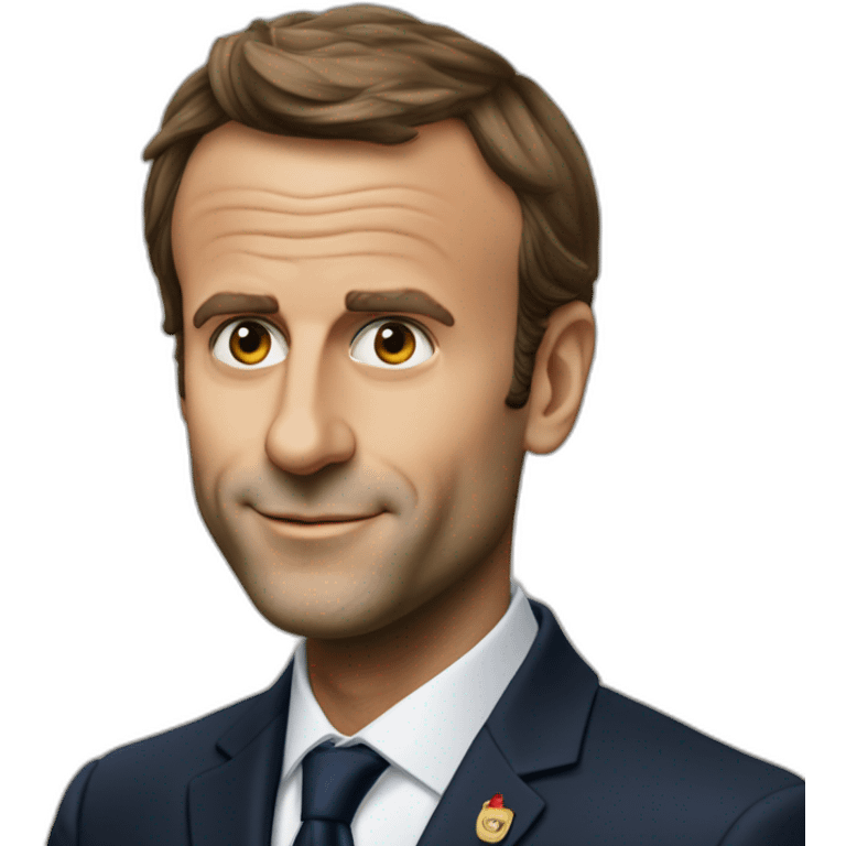 Emanuel Macron qui boit du coac emoji