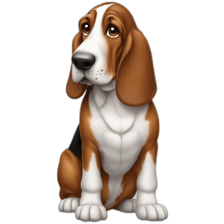 Dog basset hound full-body emoji