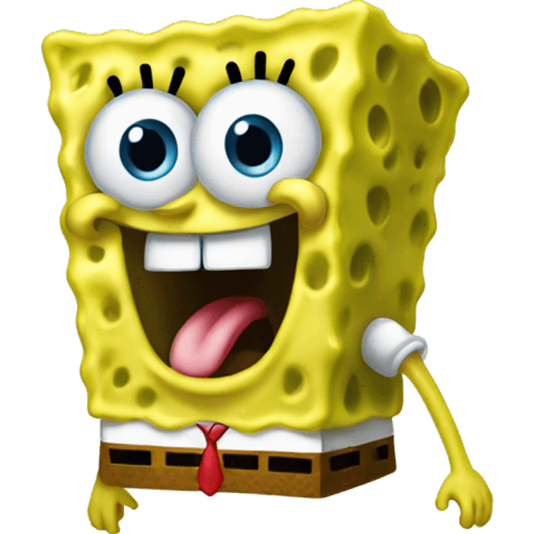 spongebob with tongue out  emoji