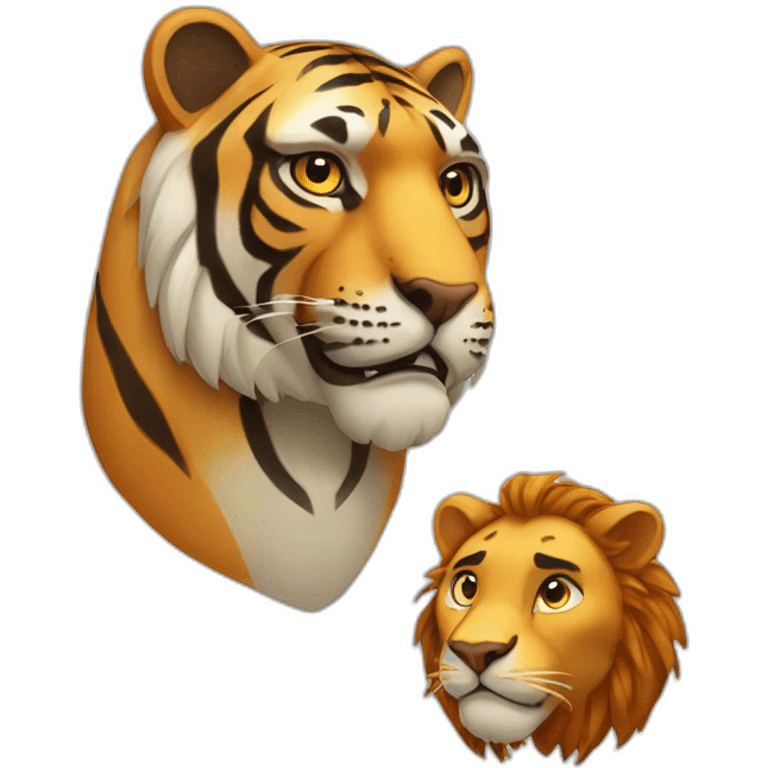 tiger and lion emoji