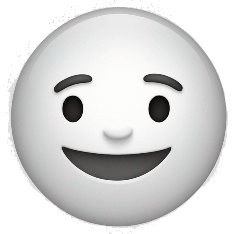 a white circle character smiling  emoji