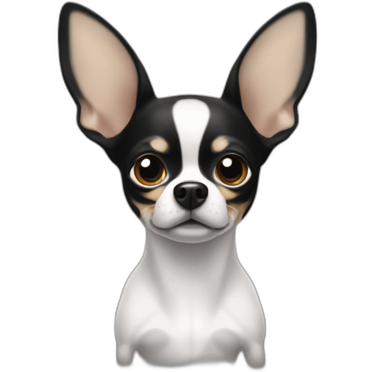 Chihuahua noir et blanc  emoji