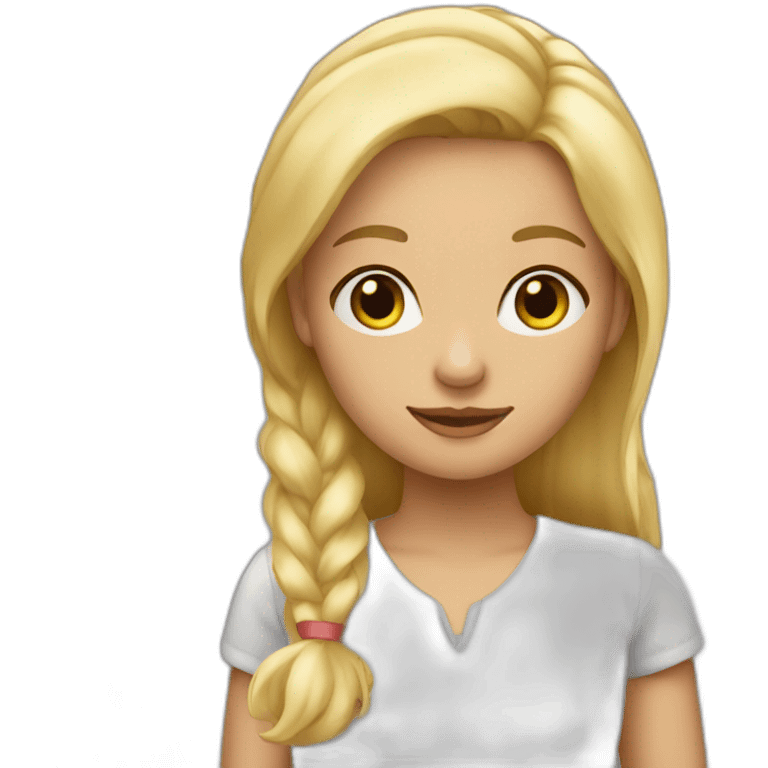 fille blonde gênée emoji