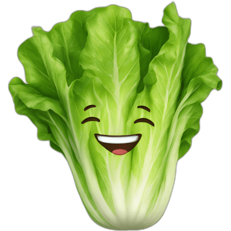 Lettuce smiling emoji