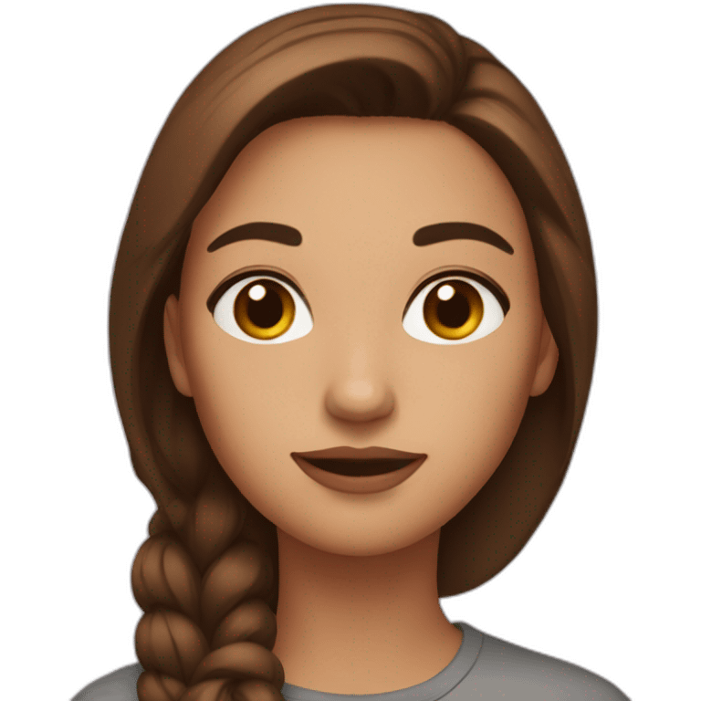 👩🏻‍💻with brown hair emoji