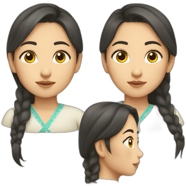 Kazakh girl emoji