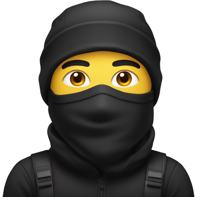 Guy in black ski mask emoji