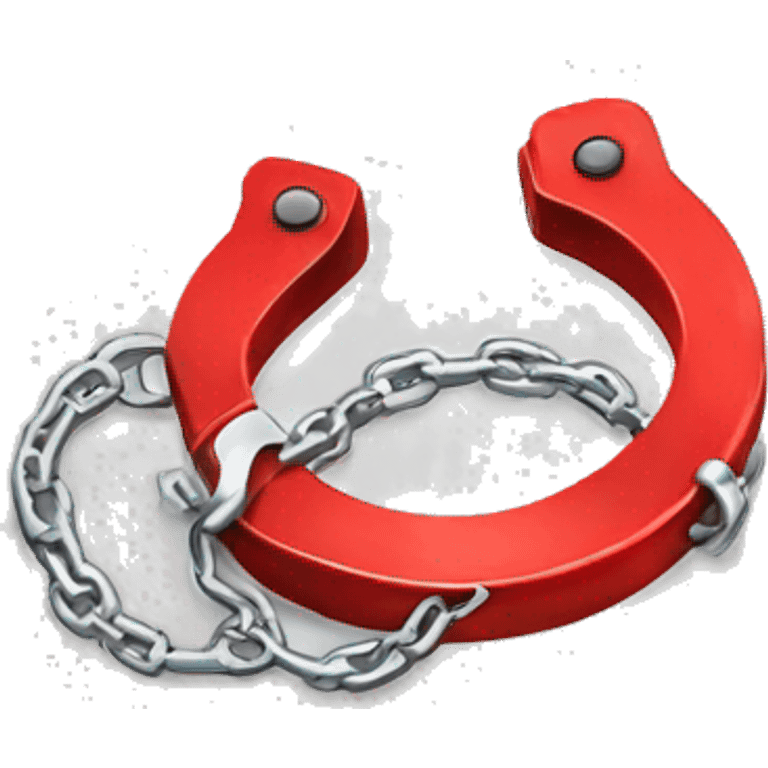 fuzzy handcuffs red emoji