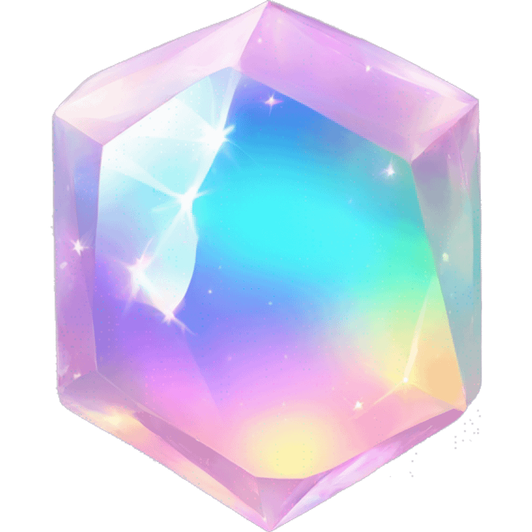 Shiny Pastel-Rainbow-Sparkle-Iridescent-Nebula-Opal-Gemstone emoji