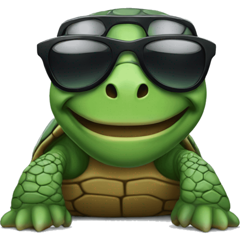 turtle wearing sunglasses emoji