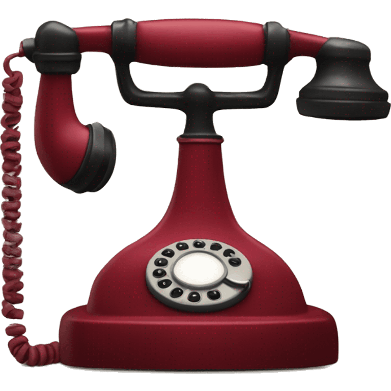 50's dark red telephone emoji