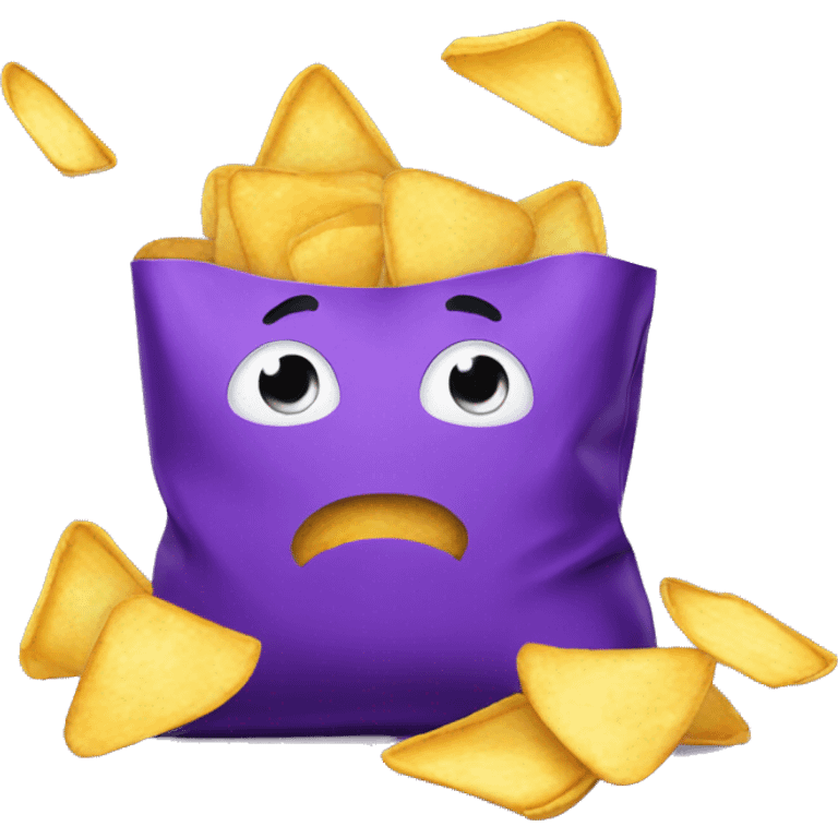 purple bag of chips emoji