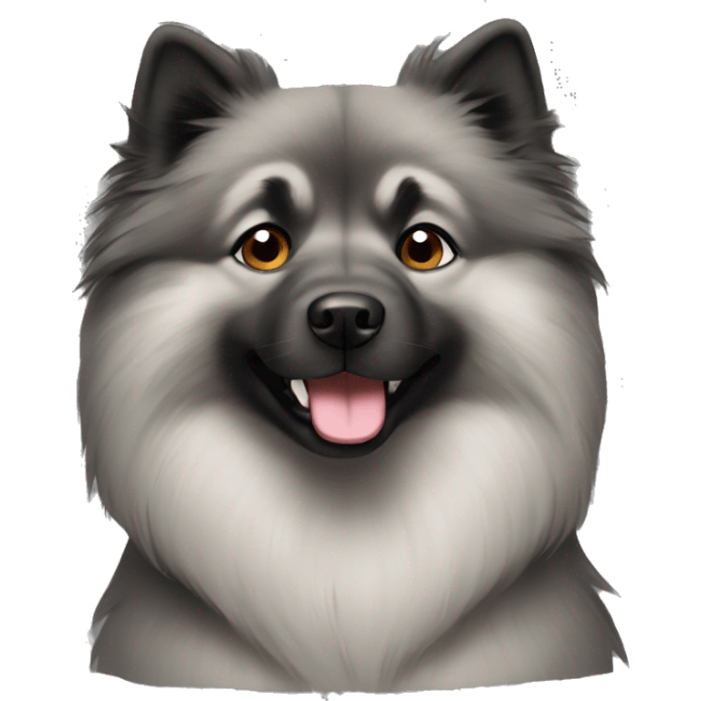 Keeshond with a bob emoji