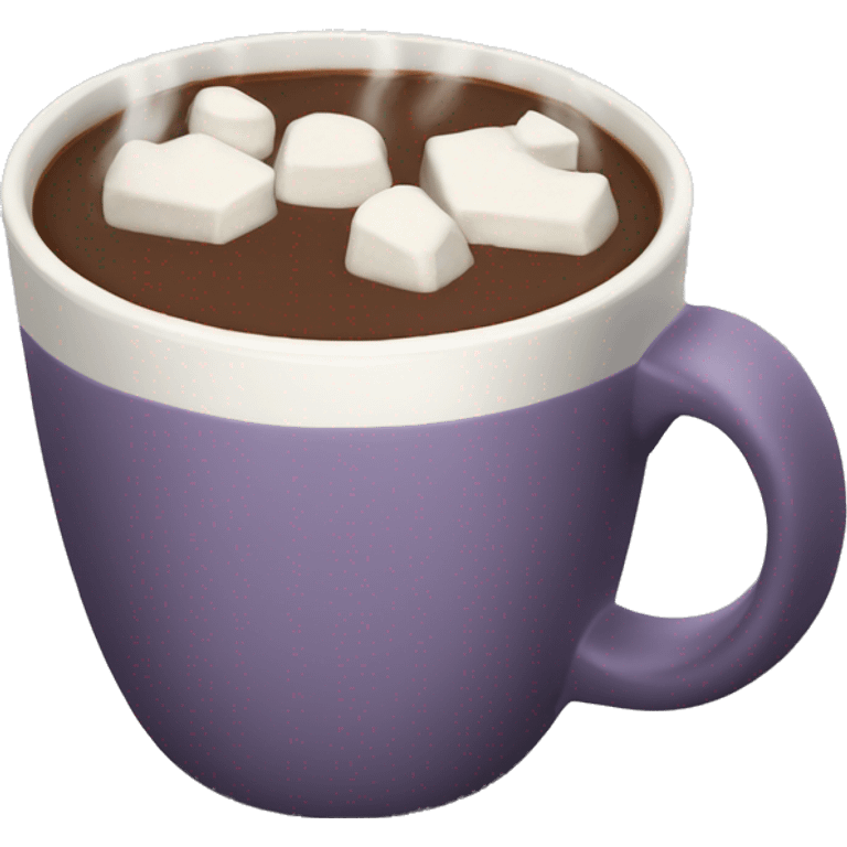 A winter cup of hot chocolate emoji