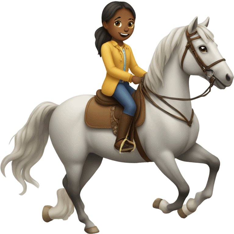 Girl riding a horse emoji