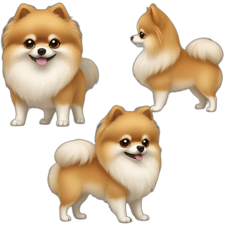 Pomeranian dwarf spitz with tan emoji