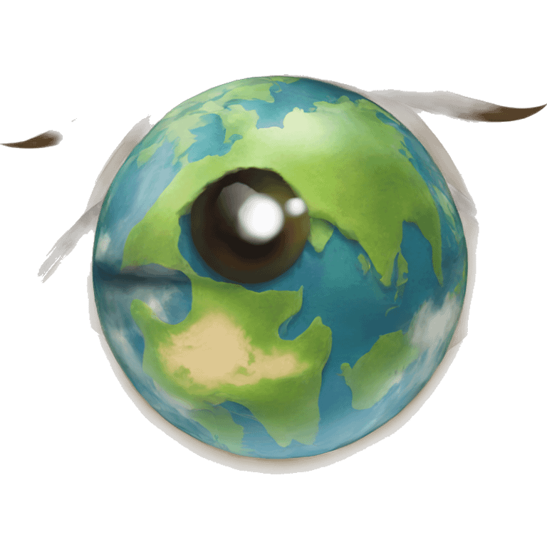 the earth in the eye emoji