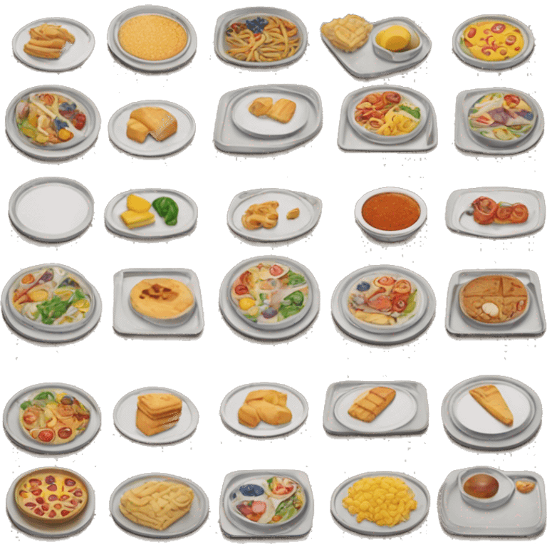 tables cafeteria trays emoji