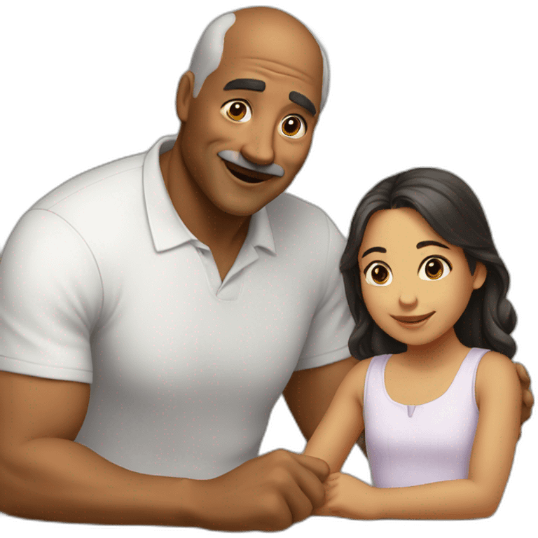 Papa y niña emoji