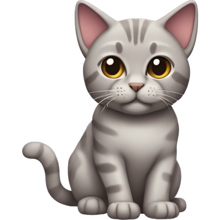 a fold-eared Scottish cat of purple color emoji