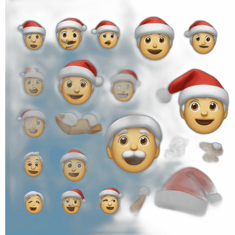 père noël bleu  emoji