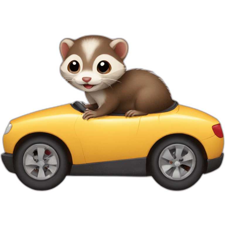 ferret drive a car emoji