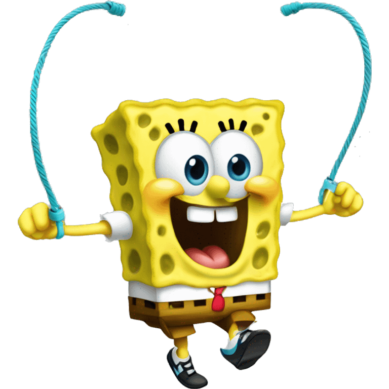 SpongeBob jump roping emoji